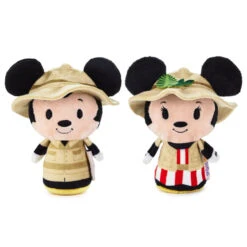 Hallmark Itty Bittys® Walt Disney World 50th Anniversary Jungle Cruise Mickey And Minnie Plush, Set Of 3 -Toy Store Disney Jungle Cruise Boat Mickey and Minnie itty bittys 1KDD2118 03
