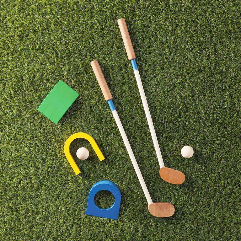 Mud Pie Golf Wood Toy Set, 7 Pieces 2 Mud Pie Golf Wood Toy Set, 7 Pieces - Image 2