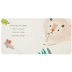 Hallmark The Lion And The Mouse Board Book And Lion Lovey Blanket Set -Toy Store Lion Lovey Blanket Lion Mouse Kindness Board Book Set 1BBY4783 05