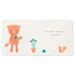 Hallmark MopTops Highland Cow Stuffed Animal With You Make A Difference Board Book -Toy Store MopTops Plush Cow Stuffed Animal Board Book 1KID1537 06