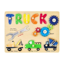 Mud Pie Truck Busy Board Wood Puzzle For Kids