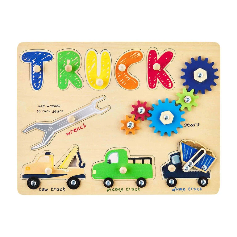 Mud Pie Truck Busy Board Wood Puzzle For Kids 1 Mud Pie Truck Busy Board Wood Puzzle For Kids