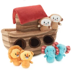 Hallmark Noah's Ark And Animals Plush Playset, 7 Pieces 7 Hallmark Noah's Ark And Animals Plush Playset, 7 Pieces -Toy Store Noahs Ark and Animals Plush Toy 1KFA2015 04
