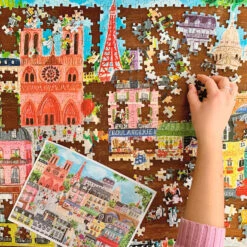 Eeboo Paris In A Day 1000-Piece Jigsaw Puzzle -Toy Store Paris in a Day 1000Piece Jigsaw Puzzle PZTPD2 04