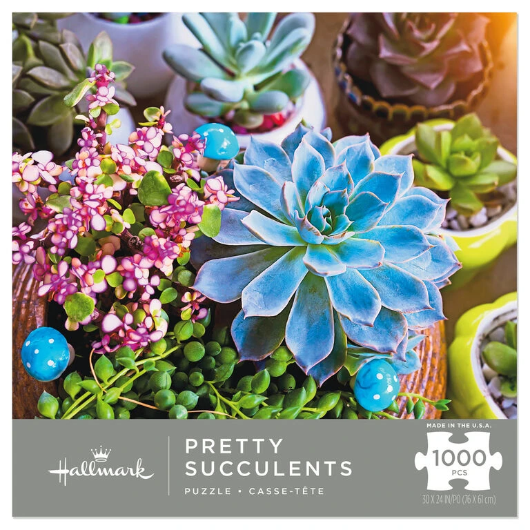 Hallmark Pretty Succulents 1,000-Piece Puzzle 1 Hallmark Pretty Succulents 1,000-Piece Puzzle